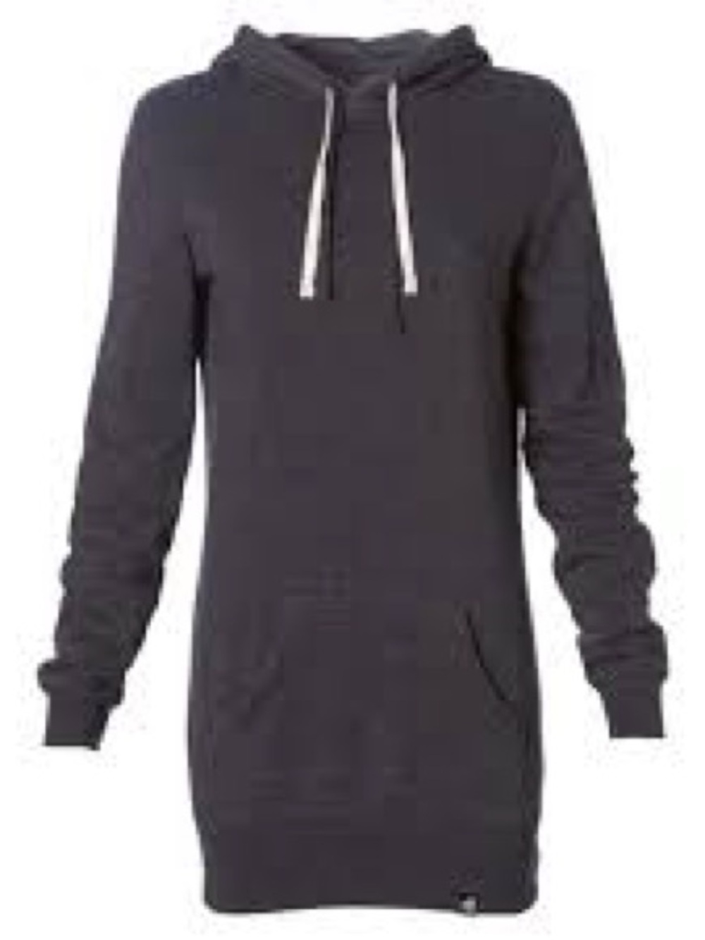 80Eighty Women's Charcoal Hooded Longline Pullover Sweatshirt Dress